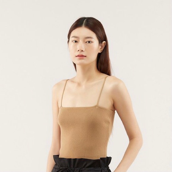 The Editor’s Market Wilda Crop Top Pecan - Picture 1 of 5